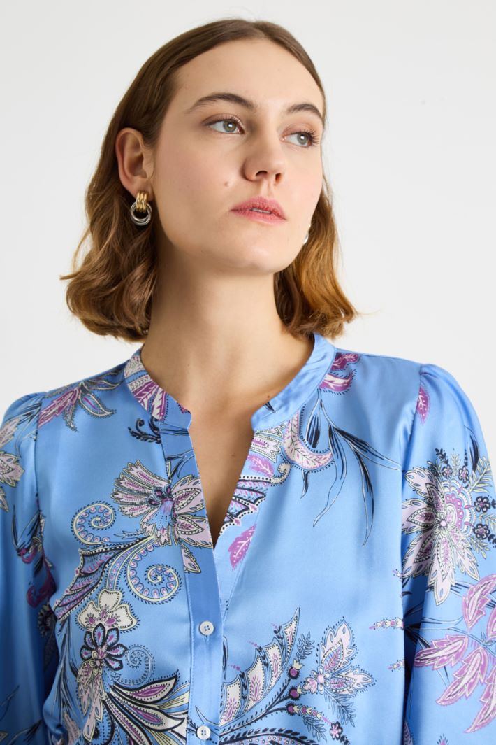 Split-neck printed blouse Intrend - 3