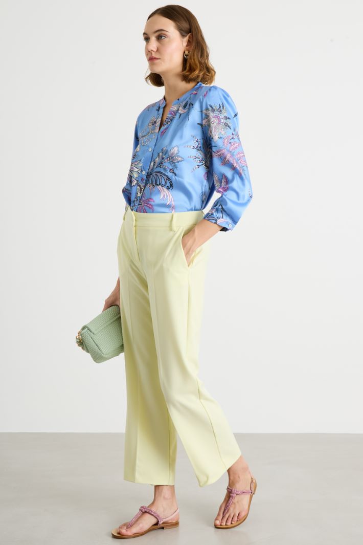 Split-neck printed blouse Intrend