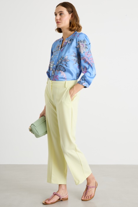 Split-neck printed blouse Intrend