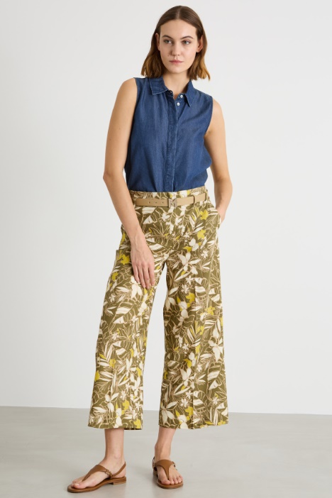 Sleeveless denim shirt Intrend