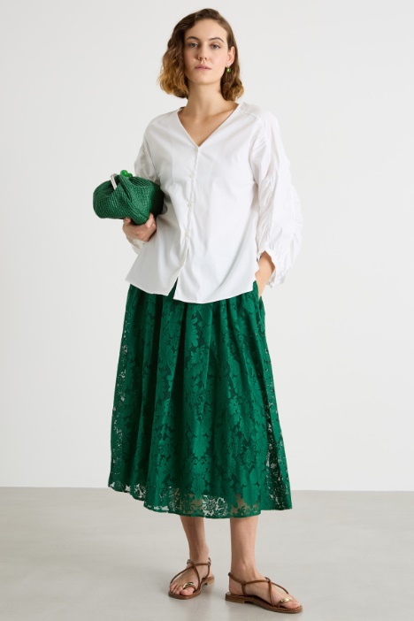 Ruched-sleeve shirt Intrend