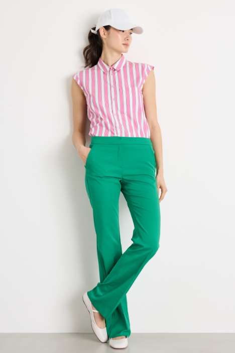 Poplin shirt with cap sleeves Intrend