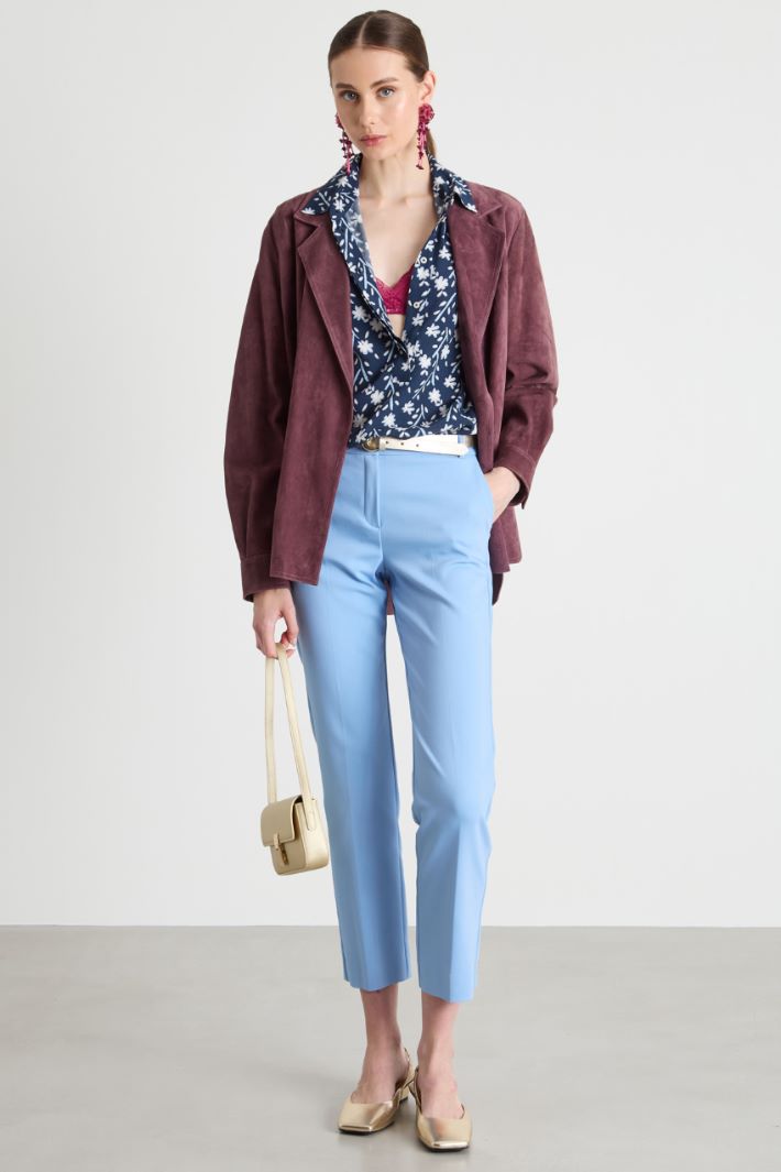 Printed marocain blouse Intrend