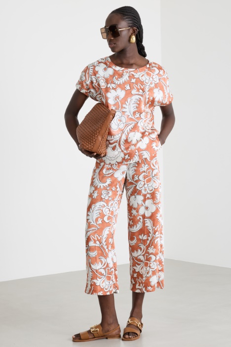 Blusa in twill stampato Intrend