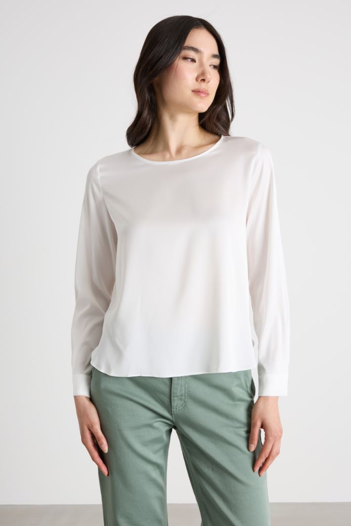 Blusa morbida in twill Intrend - 2
