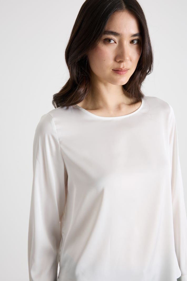 Blusa morbida in twill Intrend - 3
