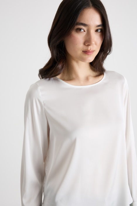 Blusa fluida de twill