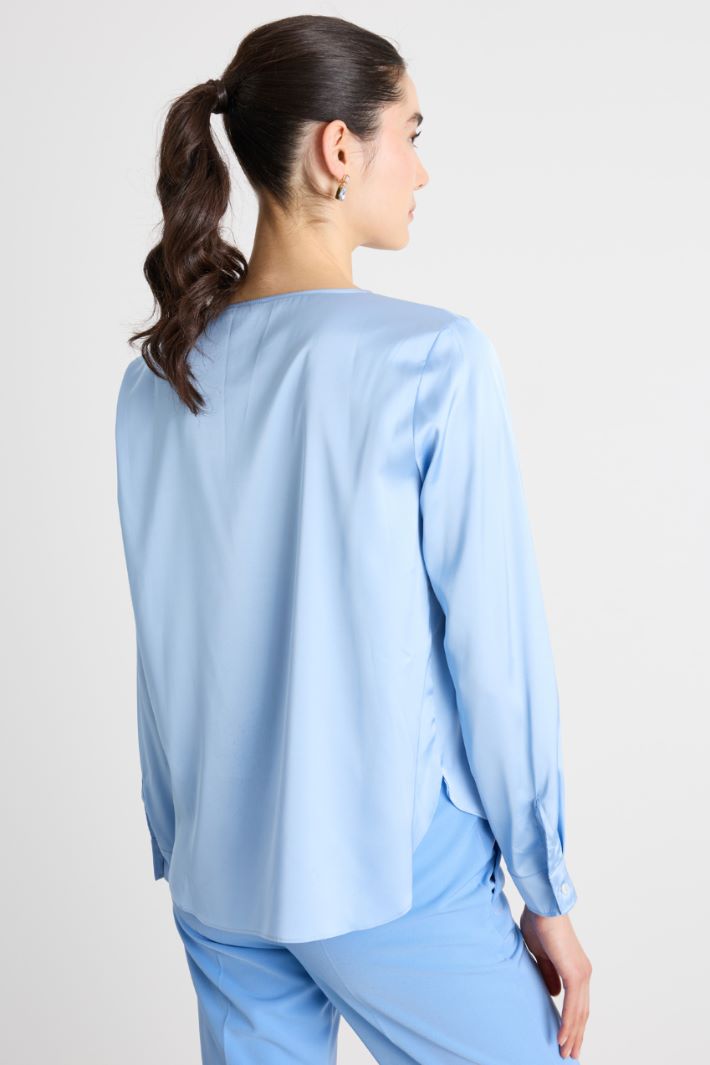 Blusa morbida in twill Intrend - 4