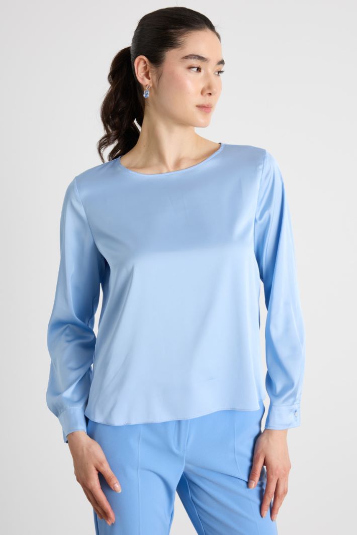 Blusa morbida in twill Intrend - 2