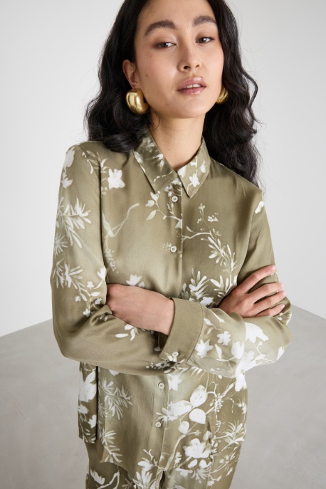 Camicia in twill stampato