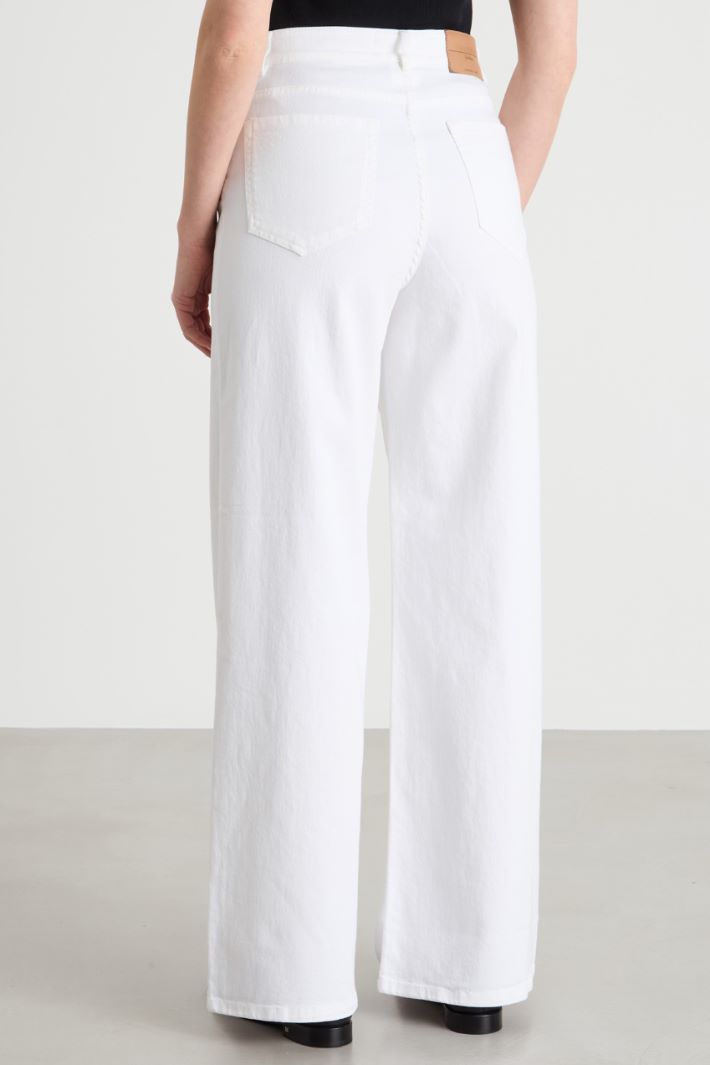 Wide-leg drill trousers Intrend - 4