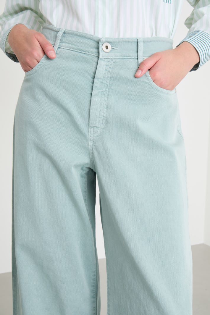 Wide-leg drill trousers Intrend - 3