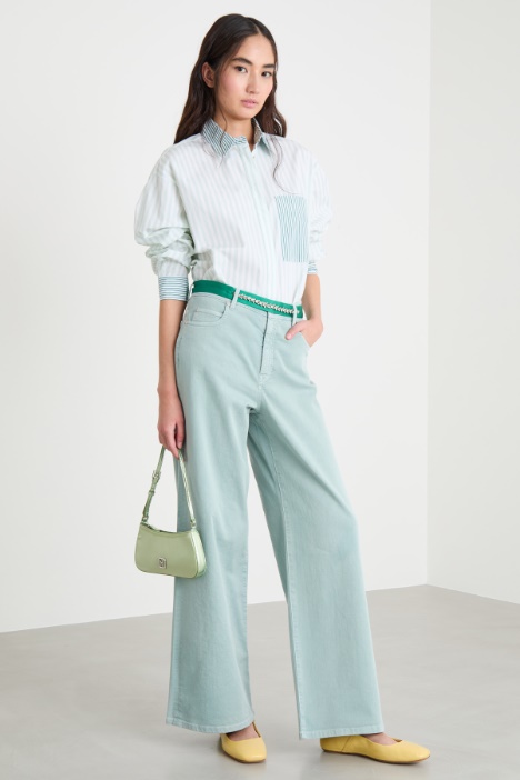 Wide-leg drill trousers Intrend