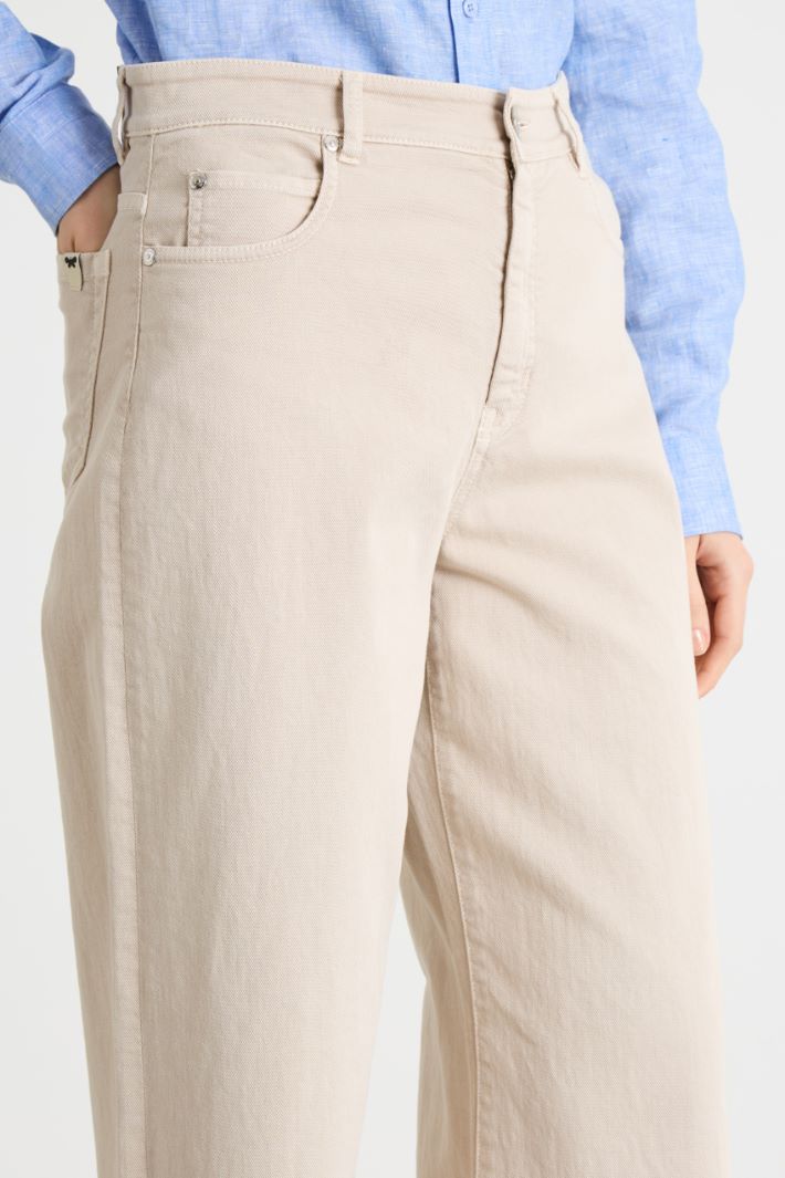 Wide-leg drill trousers Intrend - 3