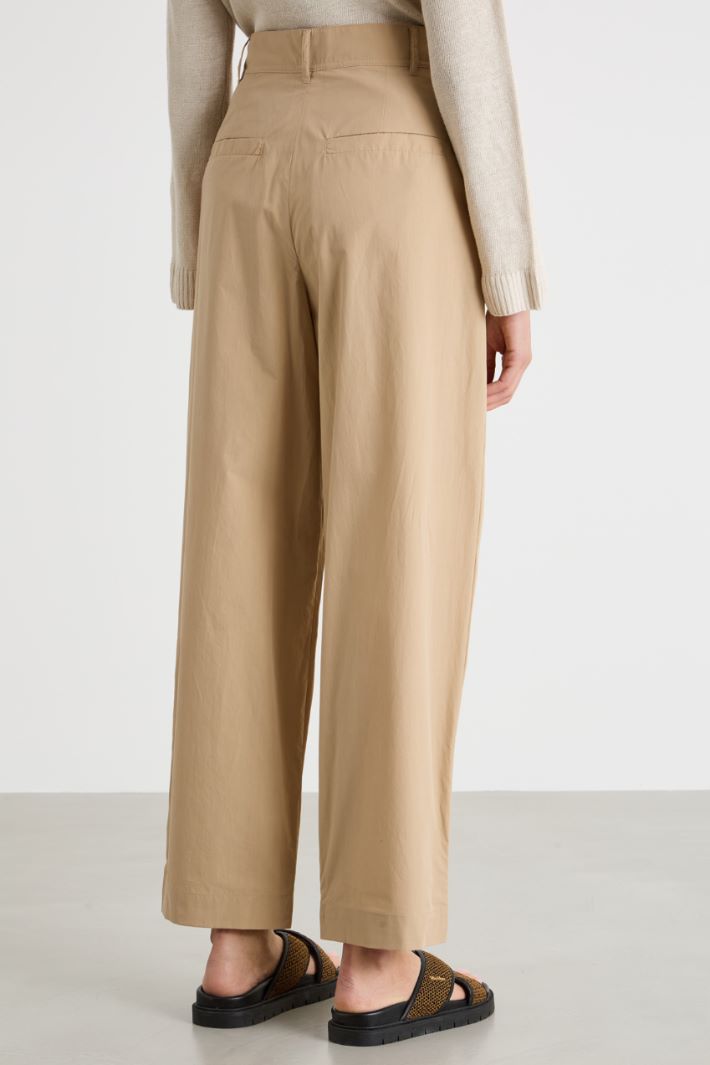 Carrot-fit poplin trousers Intrend - 4