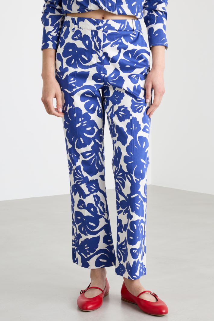 Pantalone crop dritto in raso Intrend - 2