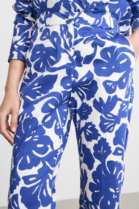 Pantalone crop dritto in raso