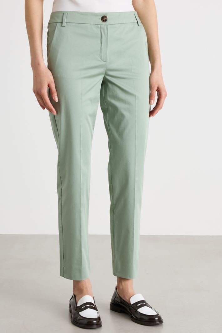 Pantalone chino in raso stretch Intrend - 2
