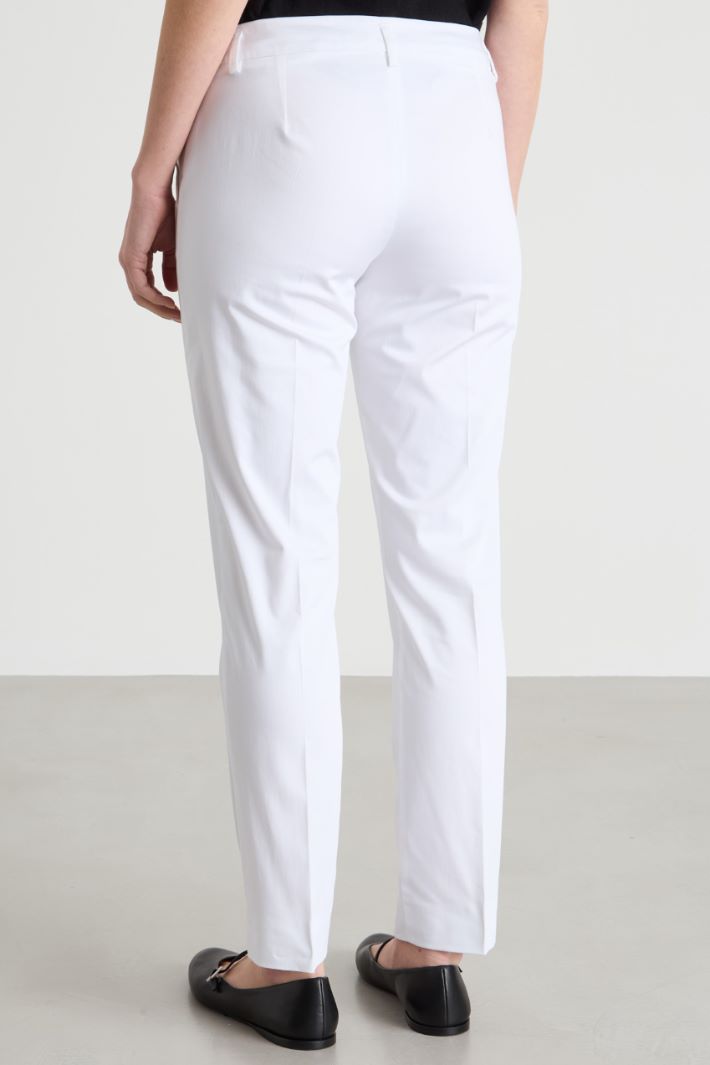 Stretch satin chino trousers Intrend - 4