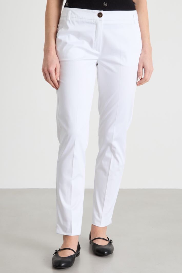 Stretch satin chino trousers Intrend - 2