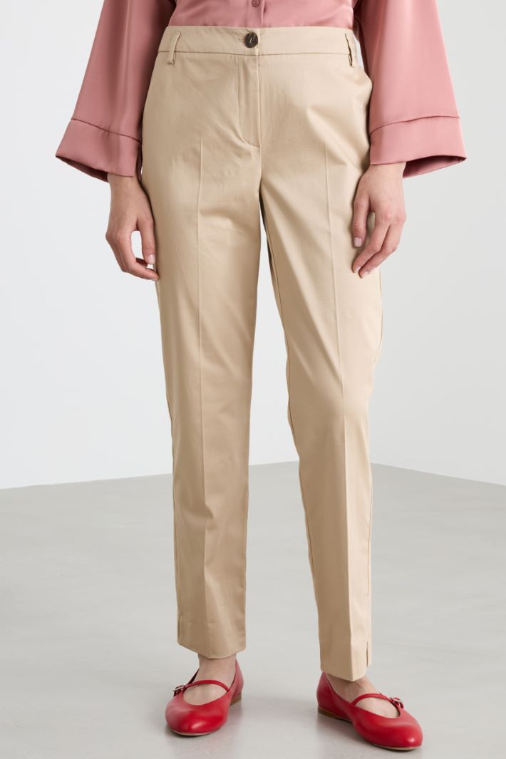 Pantalone chino in raso stretch Intrend - 2