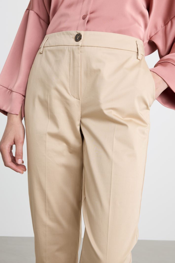 Pantalone chino in raso stretch Intrend - 3