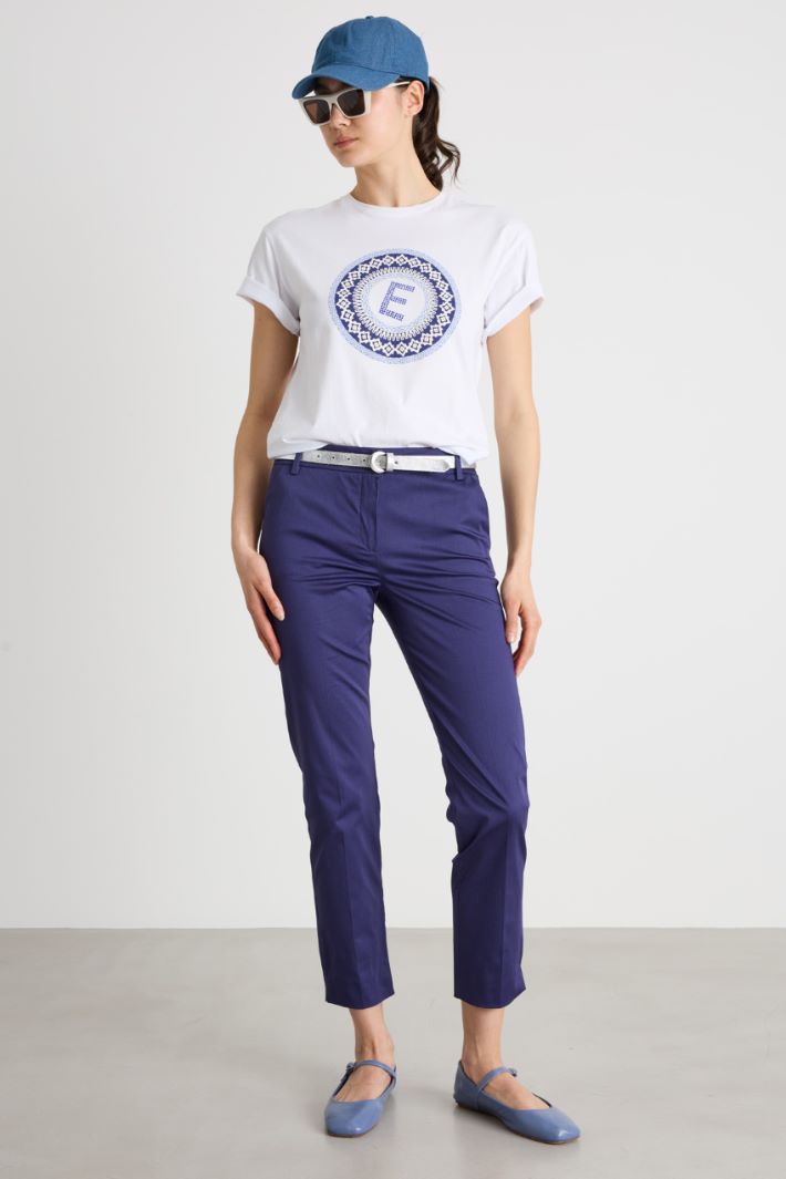 Pantalone chino in raso stretch Intrend