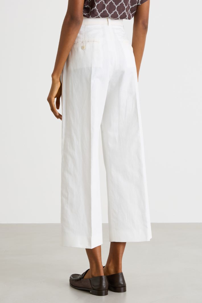 Cropped canvas trousers Intrend - 4