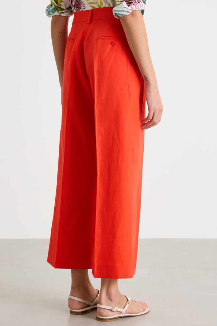 Cropped canvas trousers Intrend - 4