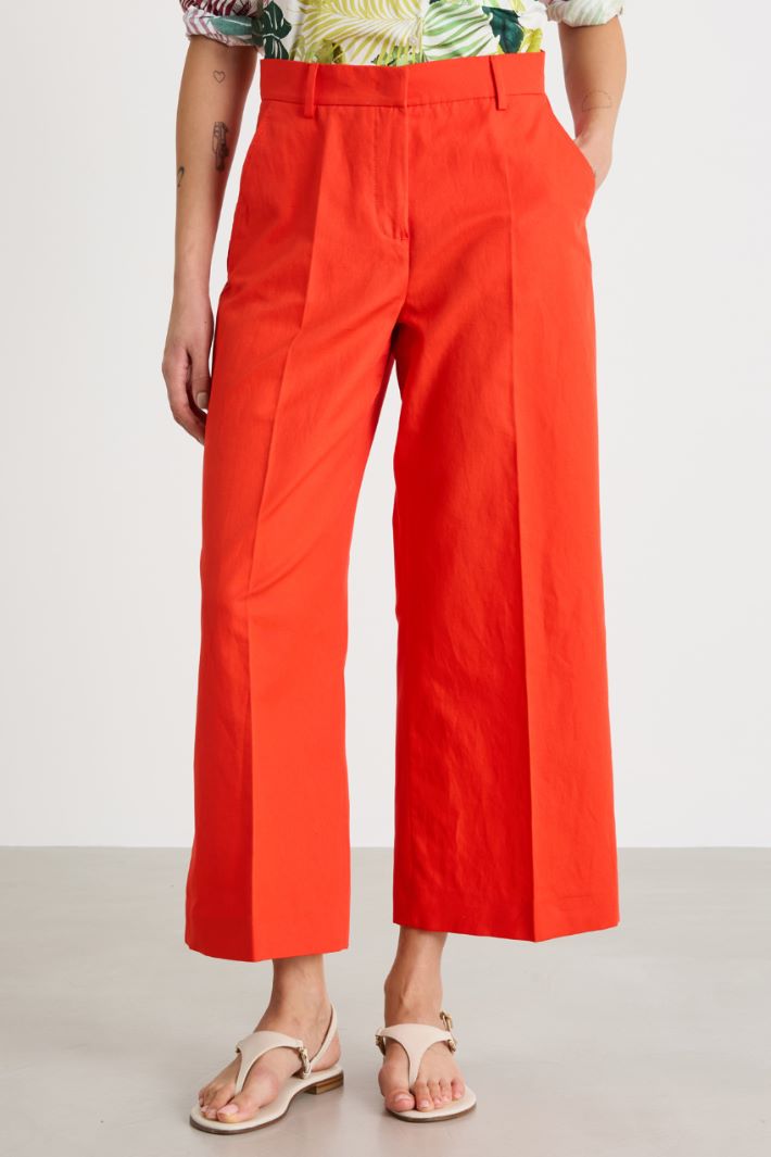 Cropped canvas trousers Intrend - 2
