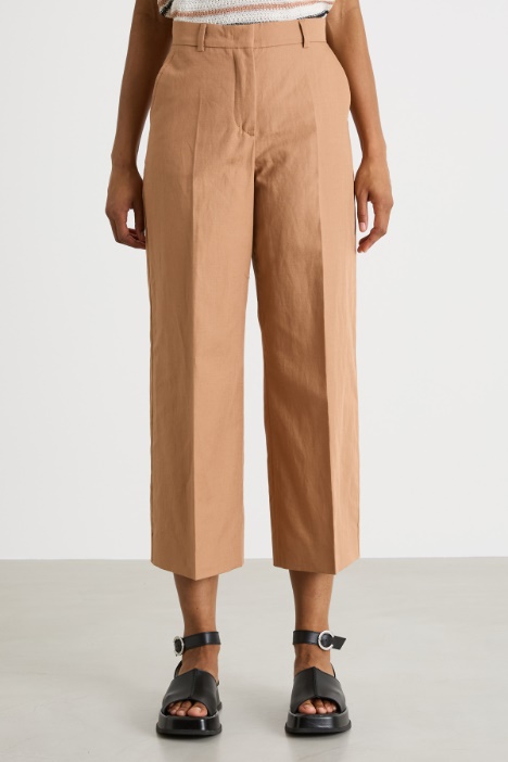 Pantalone cropped in tela