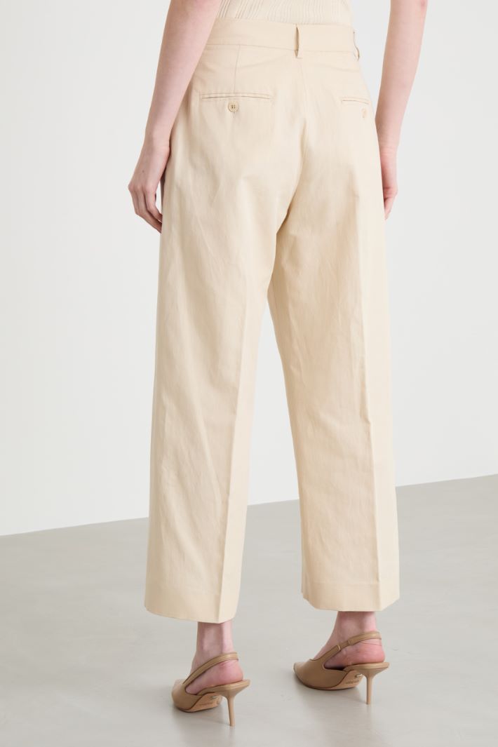 Cropped canvas trousers Intrend - 4