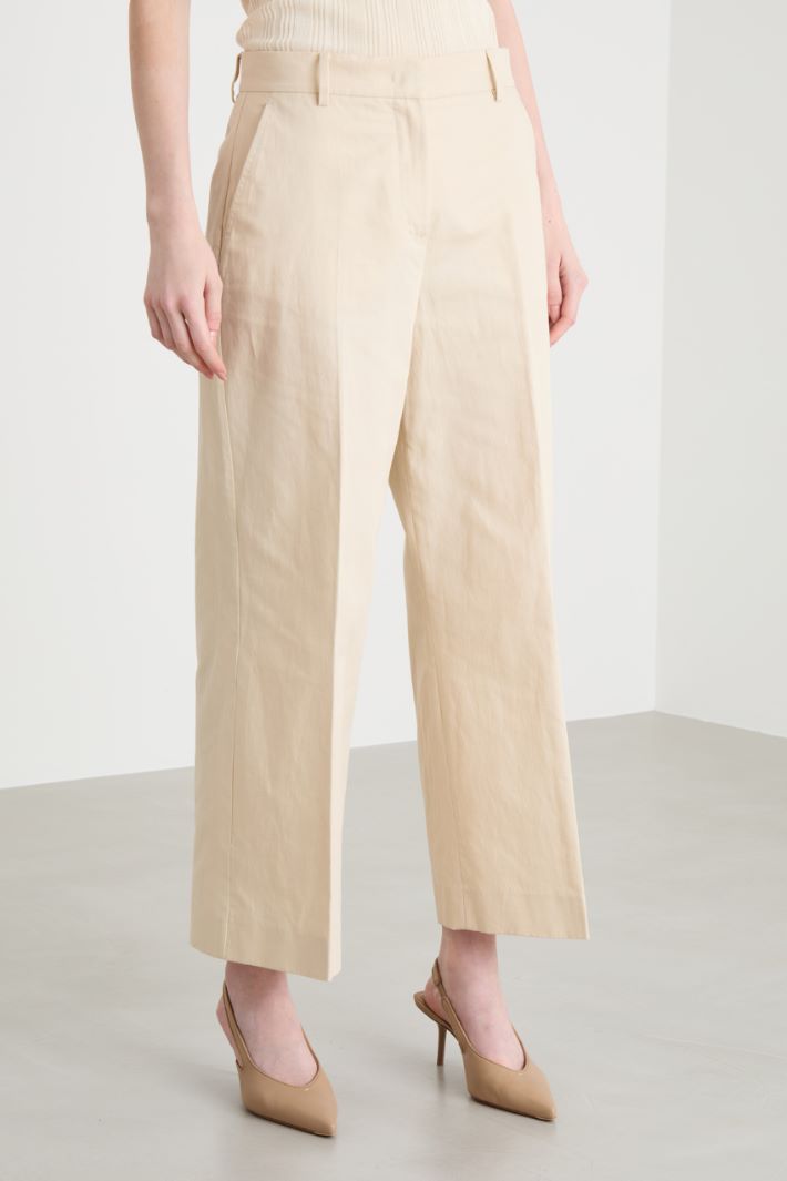 Cropped canvas trousers Intrend - 2