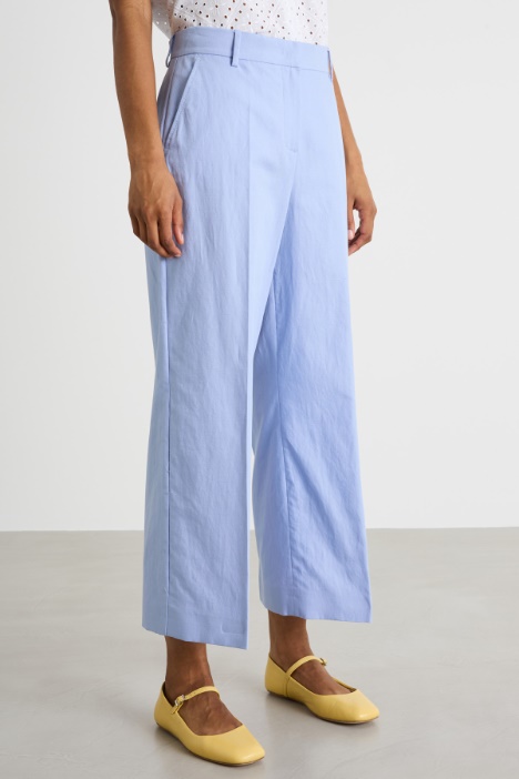 Pantalone cropped in tela