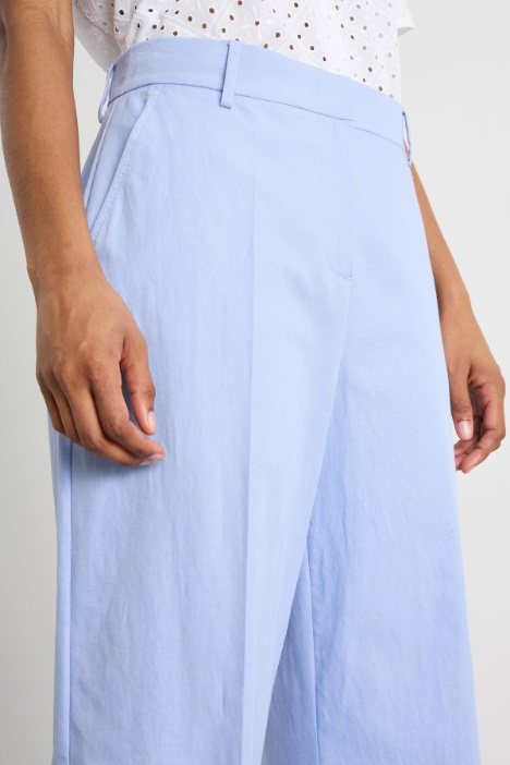 Pantalone cropped in tela