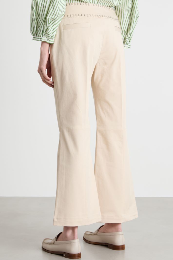 Gabardine trousers with peplum waist Intrend - 4