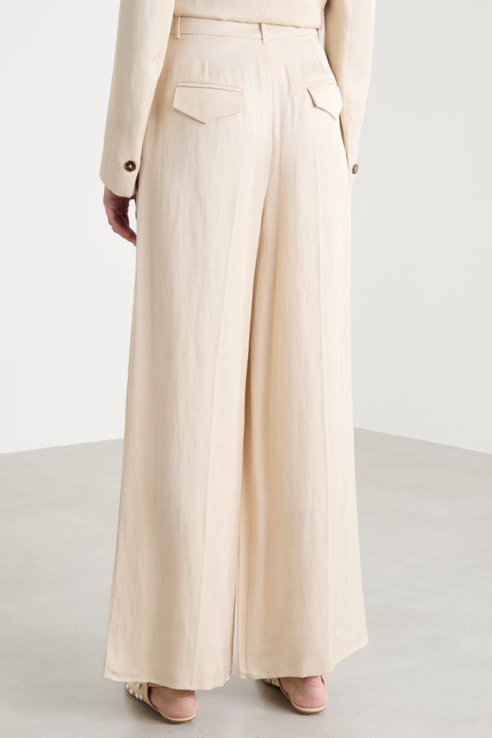 Pleated wide-leg trousers Intrend - 4