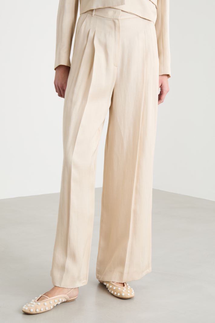 Pleated wide-leg trousers Intrend - 2