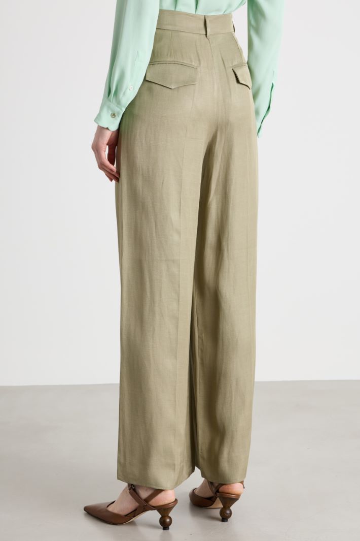 Pleated wide-leg trousers Intrend - 4