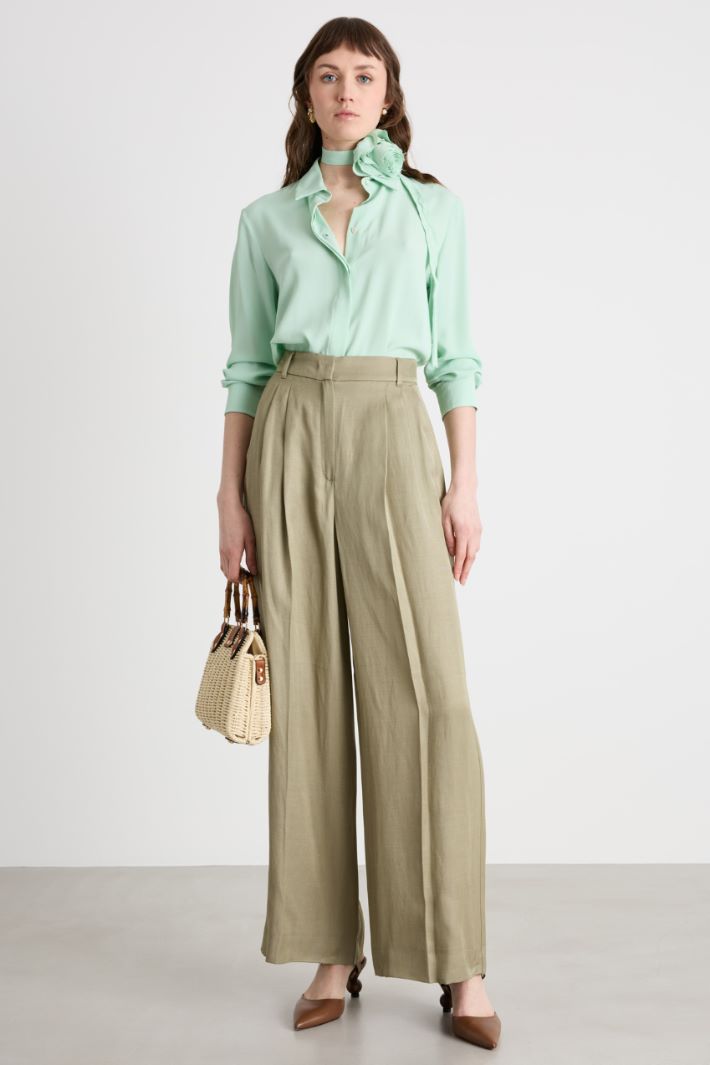Pleated wide-leg trousers Intrend