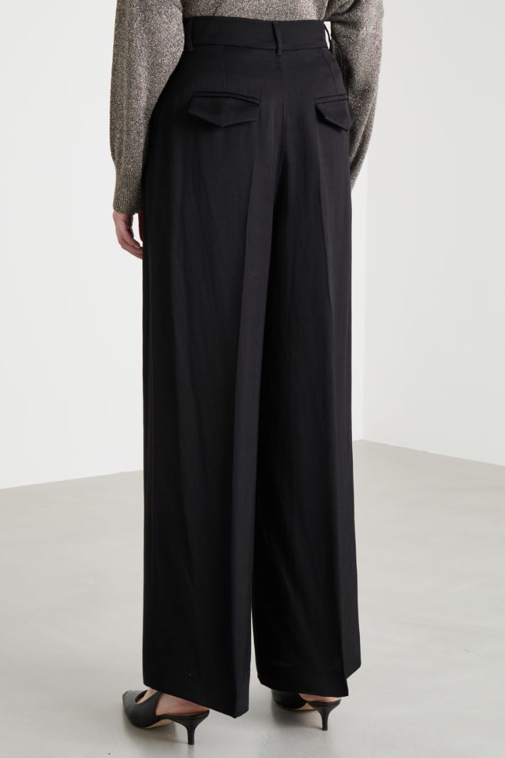 Pleated wide-leg trousers Intrend - 4
