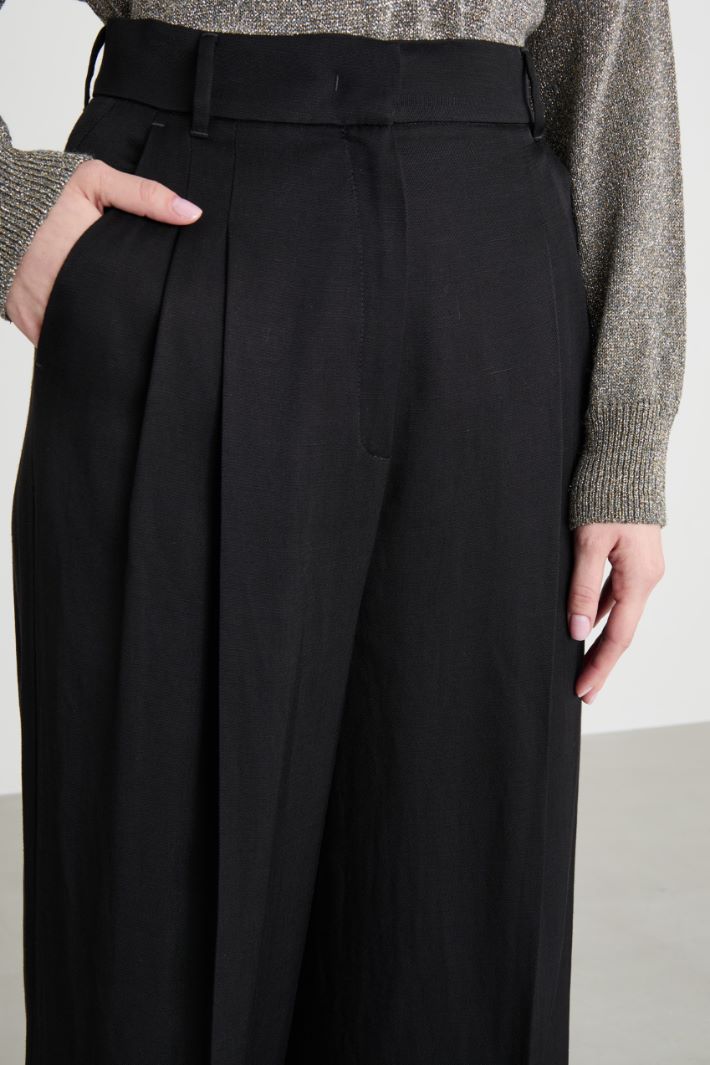 Pleated wide-leg trousers Intrend - 3