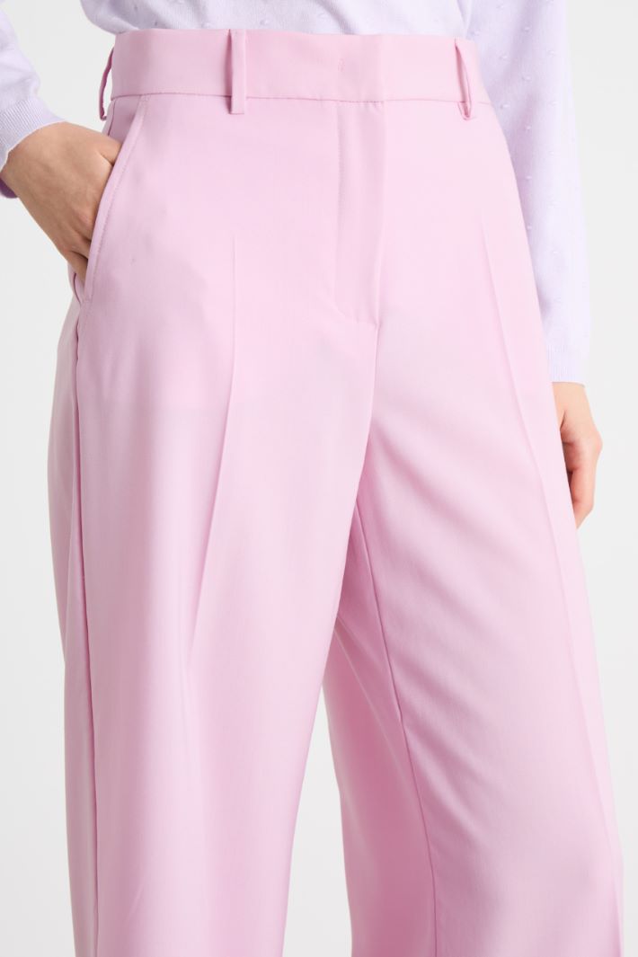 Wide-leg wool canvas trousers Intrend - 3