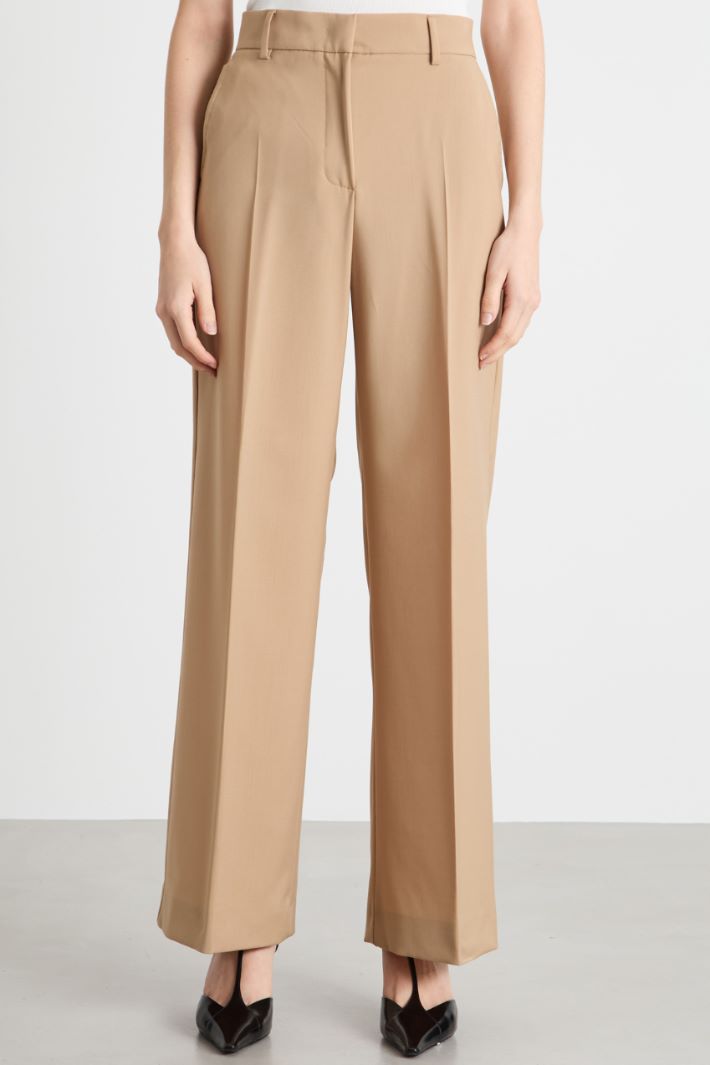Wide-leg wool canvas trousers Intrend - 2