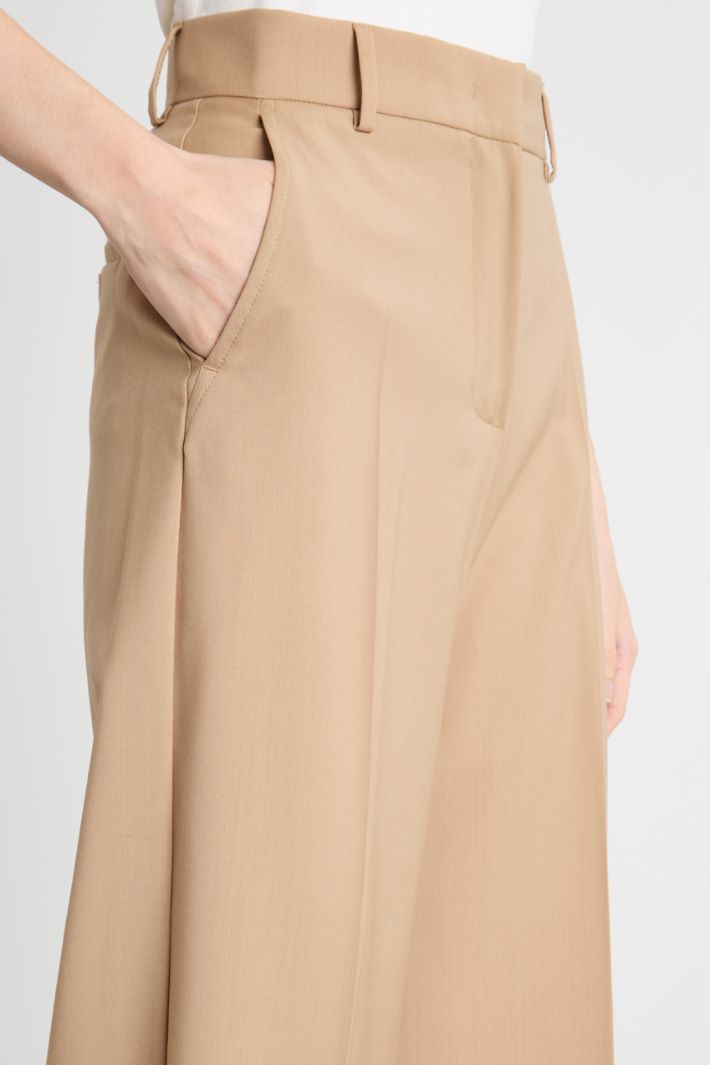 Wide-leg wool canvas trousers Intrend - 3