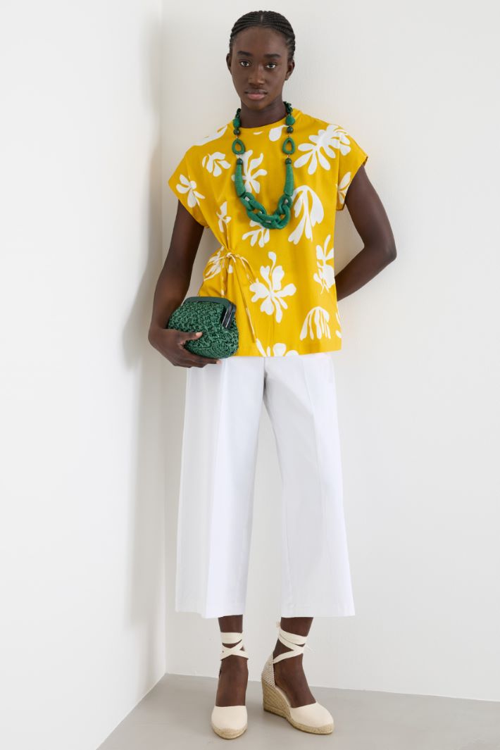 Pantalone dritto in raso stretch Intrend