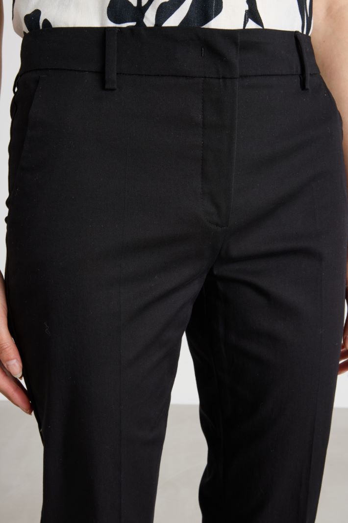 Gabardine cigarette trousers Intrend - 3