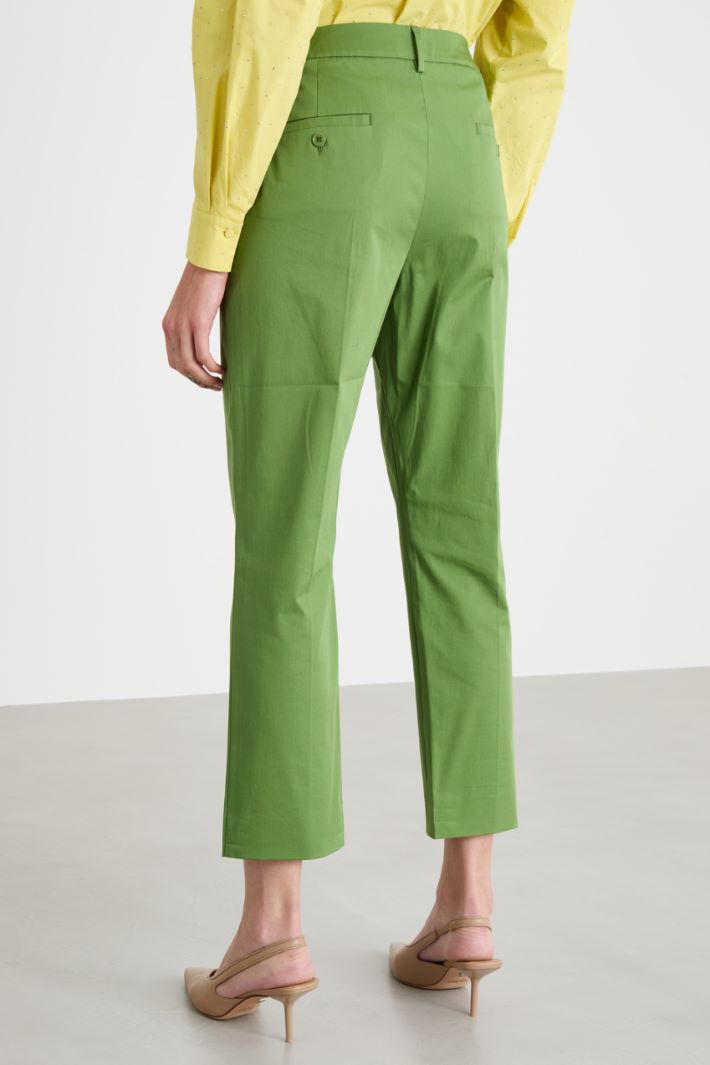 Gabardine cigarette trousers Intrend - 4
