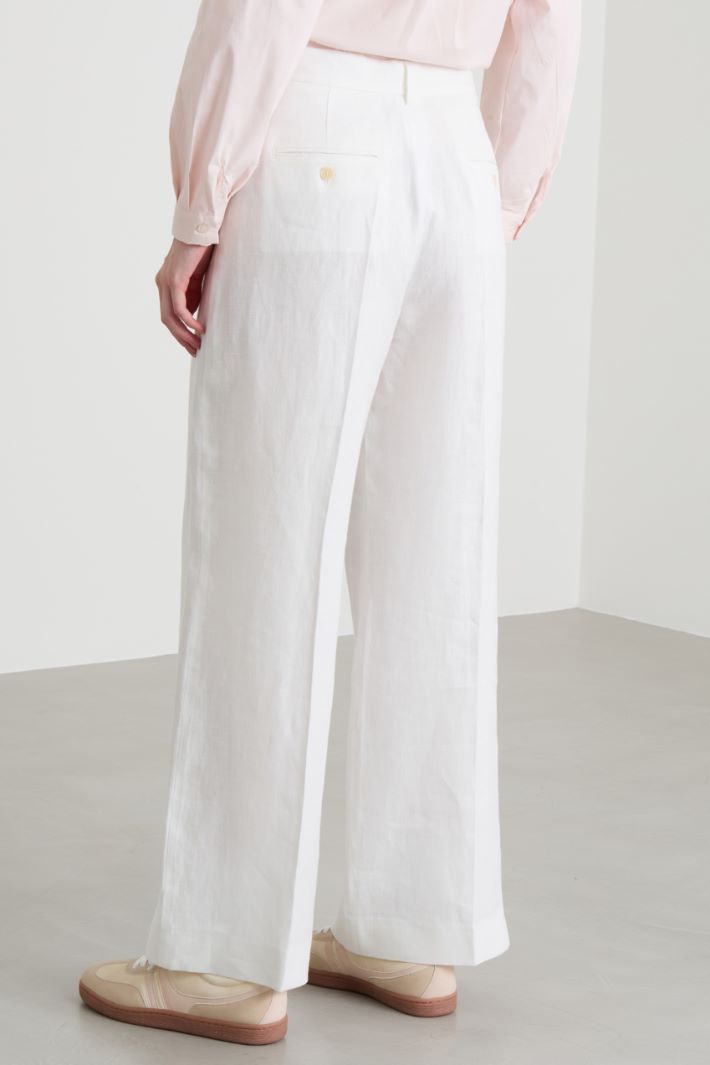 Pantalone in tela di lino Intrend - 4