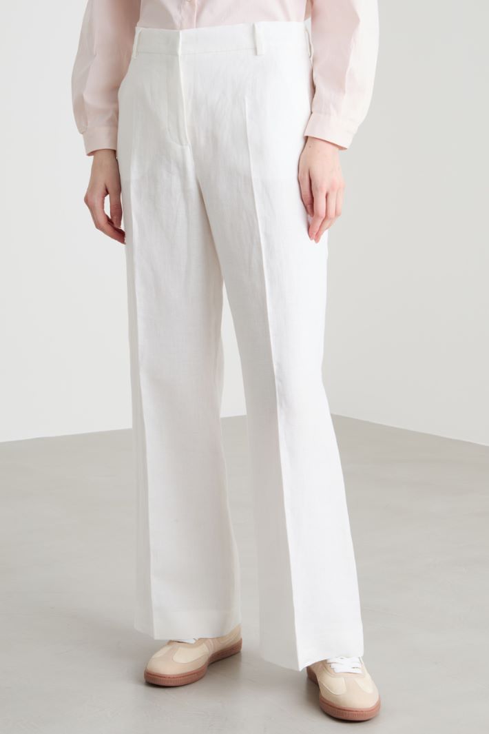 Pantalone in tela di lino Intrend - 2